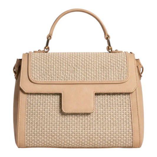 Yerix Elegant Woven Top Handle Handbag for Women