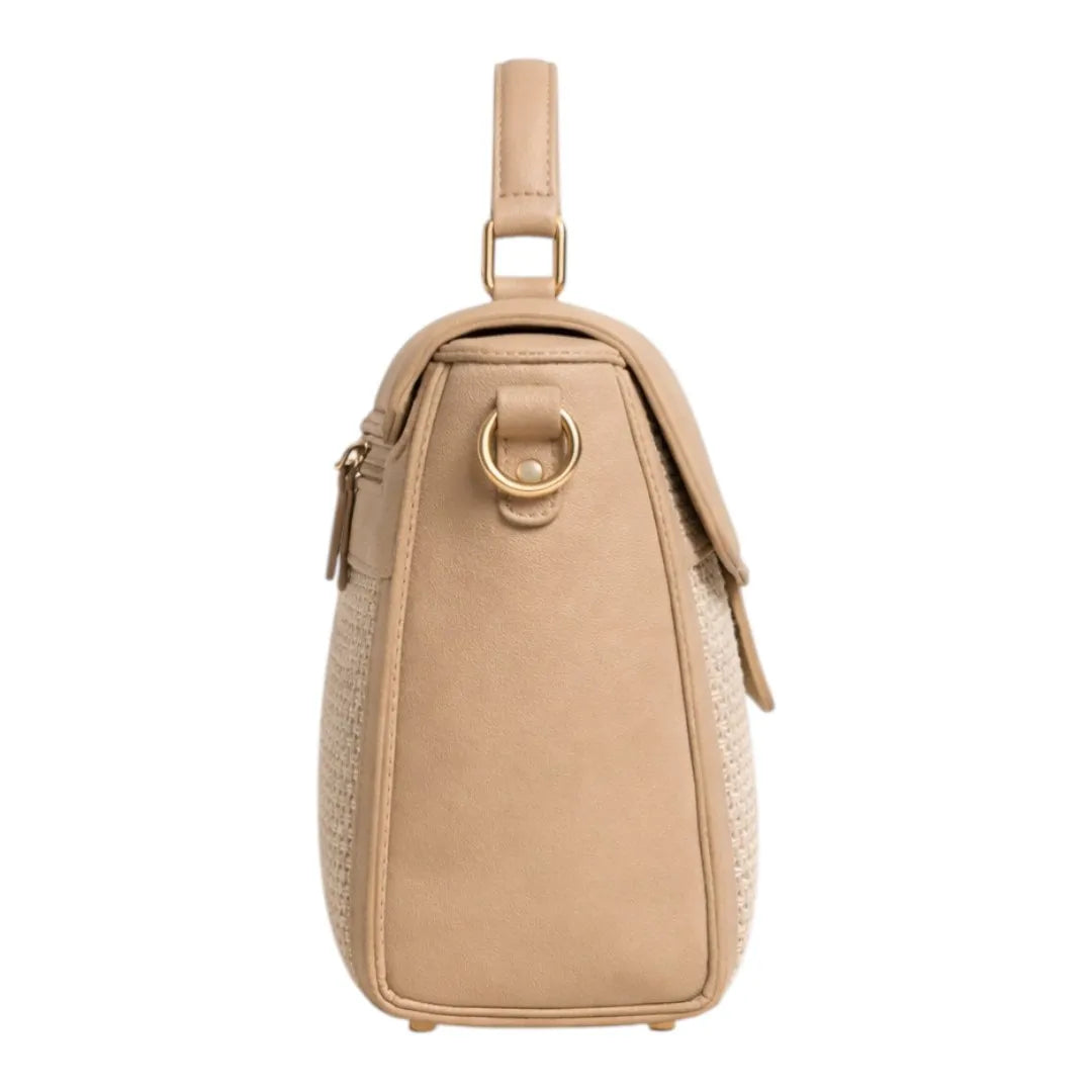 Yerix Elegant Woven Top Handle Handbag for Women