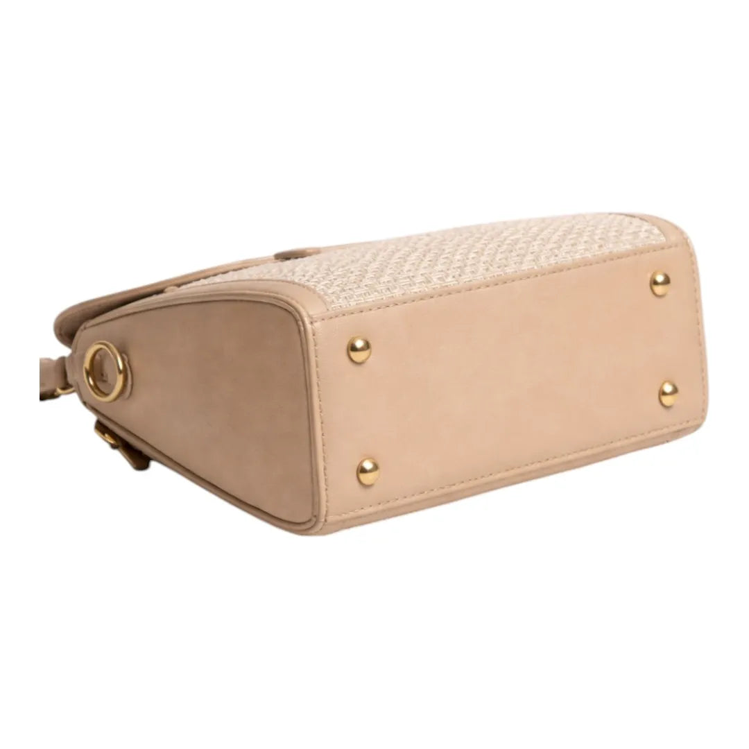 Yerix Elegant Woven Top Handle Handbag for Women